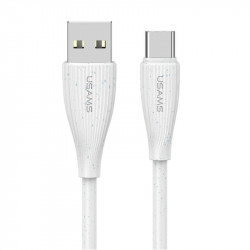 Кабель синхронізації Usams Type-C 3A Fast Charging Data Cable серії Green 1м білий (SJ714USB02)