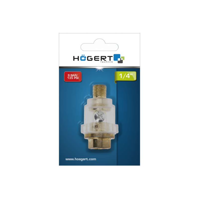 Лубрикатор пневматичний 1/4" 9 бар 135 PSI Hogert (HT4R876)