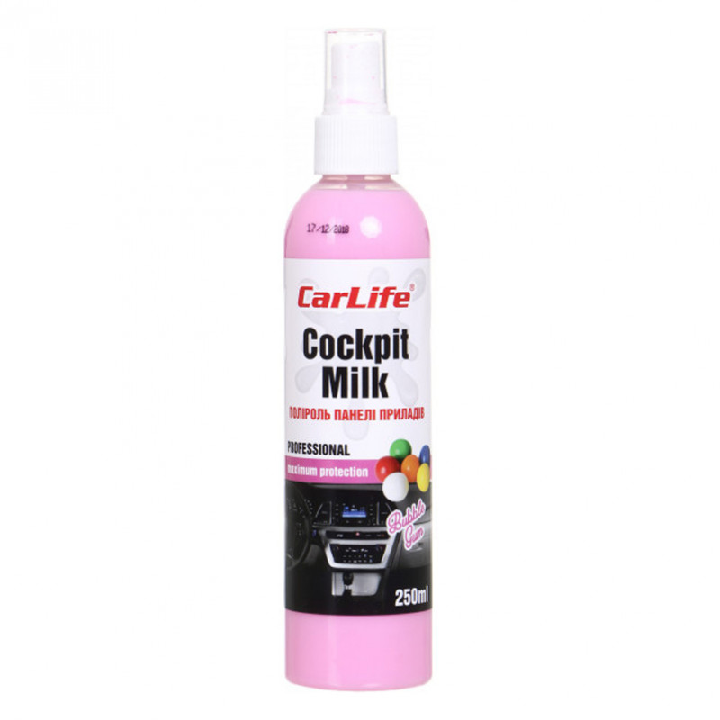 Поліроль для панелі приладів 250ml Carlife Бабл-гам (CF025)