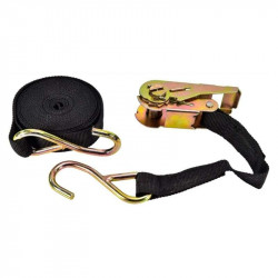 Стяжний ремінь 1т 5м CarLife з храповим замком (RD711)