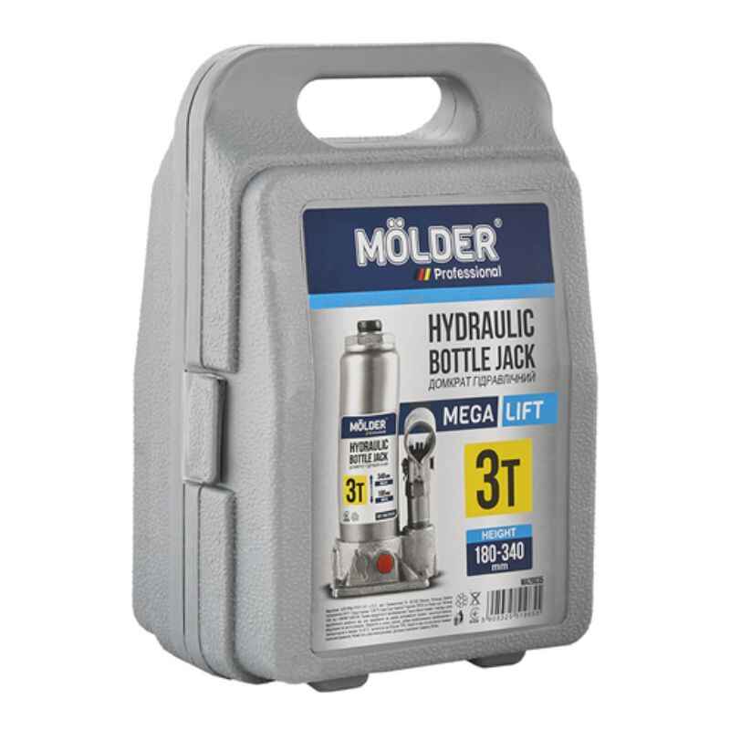 Домкрат гідравлічний підкатний 3т Molder 180-340мм для автомобіля в пластиковій упаковці (MA29035)