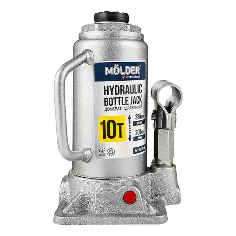 Домкрат гідравлічний підкатний 10т Molder 200-385мм для автомобіля в картонній упаковці (MA29100)