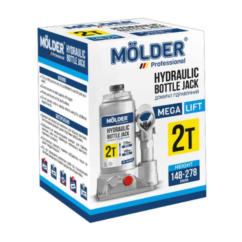 Домкрат гідравлічний підкатний 2т Molder 148-278мм для автомобіля в картонній упаковці (MA29020)