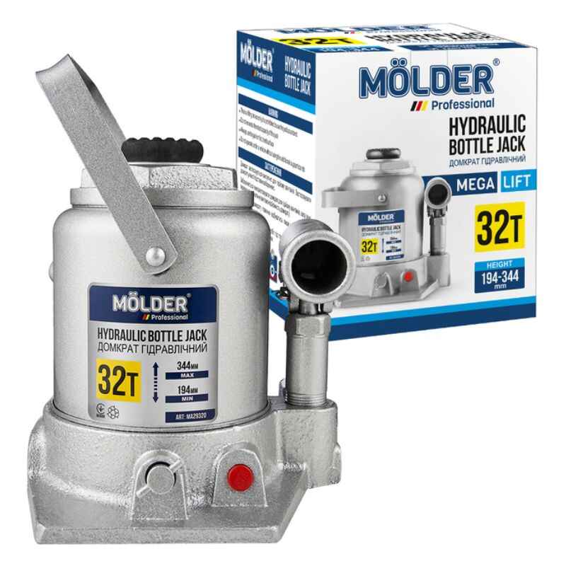 Домкрат гідравлічний підкатний 32т Molder 194-344мм для автомобіля в картонній упаковці (MA29320)