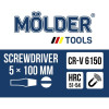 Отвертка шлицевая 5x100мм Molder (MT32005)