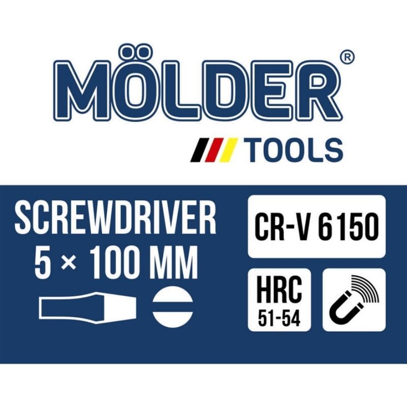 Отвертка шлицевая 5x100мм Molder (MT32005)