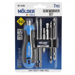 Викрутка з бітами 6 в 1 127мм Molder CrV PH SL (MT32306)