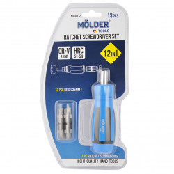 Викрутка реверсивна з бітами 13шт Molder CrV з магнітним захватом PH Torx Hex (MT32312)