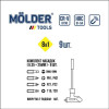 Отвертка Т-образная с битами 9шт Molder CrV с магнитным захватом PH PZ SL Torx (MT32319)