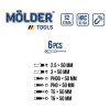 Набор отверток для точных работ Molder сталь S2 6шт магнитный наконечник (MT32326)