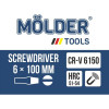 Отвертка ударная с шестигранной опорой Molder SL6x100mm (MT33003)