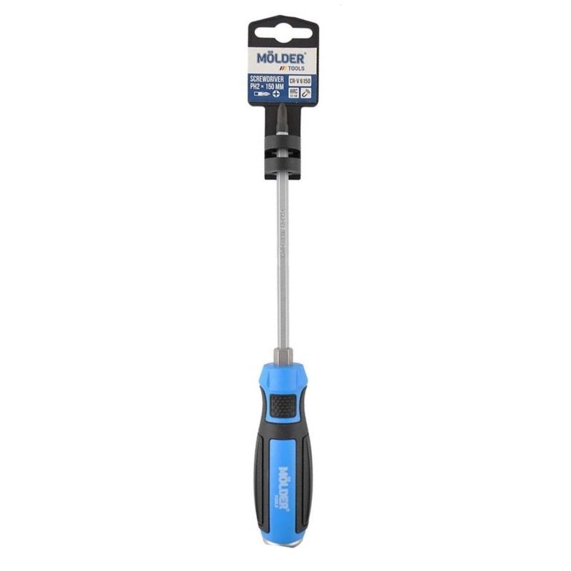Отвертка крестовая ударная с шестигранной опорой Molder PH2x150mm (MT33105)