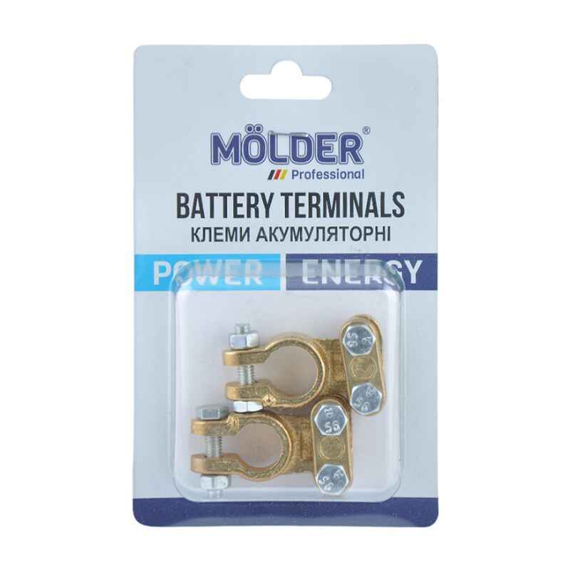 Клеми акумуляторні Molder латунь 155г (MA21160)