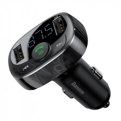 FM модулятор Bluetooth Fm трансмиттер для авто 2.4 A Baseus 2USB черный (CCTM-01)