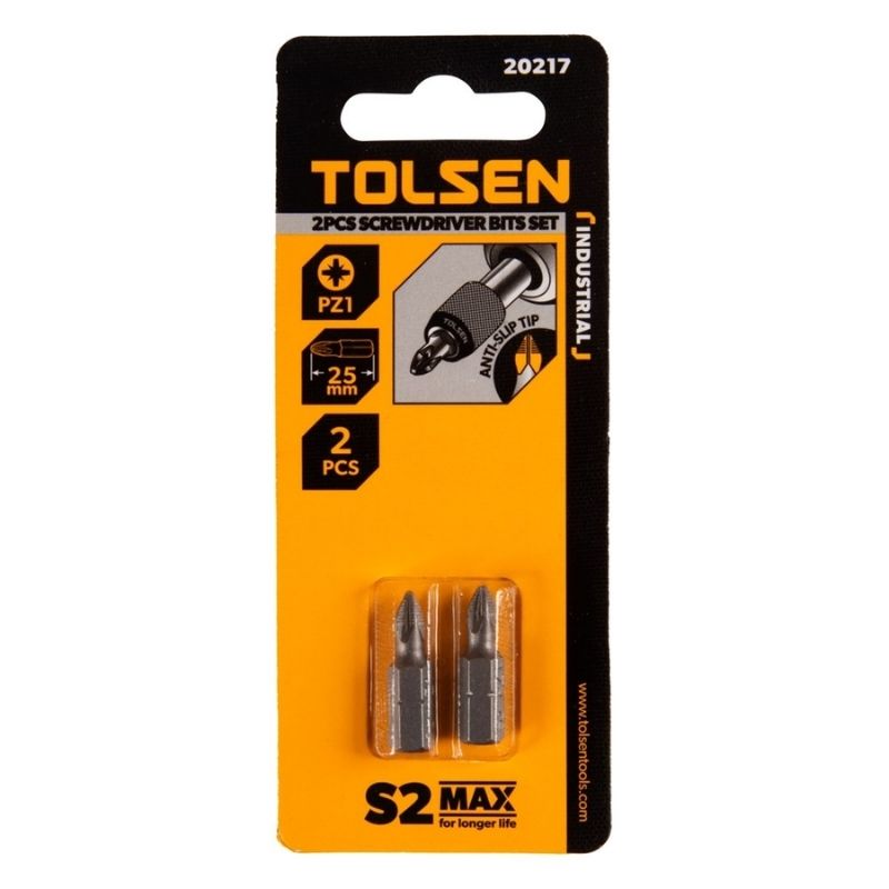 Набір біт TOLSEN PZ1х25мм 2шт (20217)
