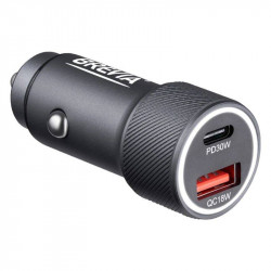 АЗУ 48W 1xUSB-C+1xUSB-A LED серый Brevia (60шт.) (46048GCUG)