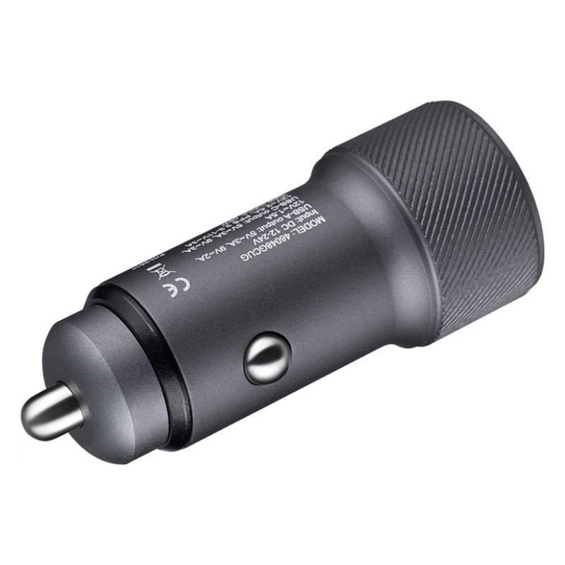 АЗУ 48W 1xUSB-C+1xUSB-A LED серый Brevia (60шт.) (46048GCUG)