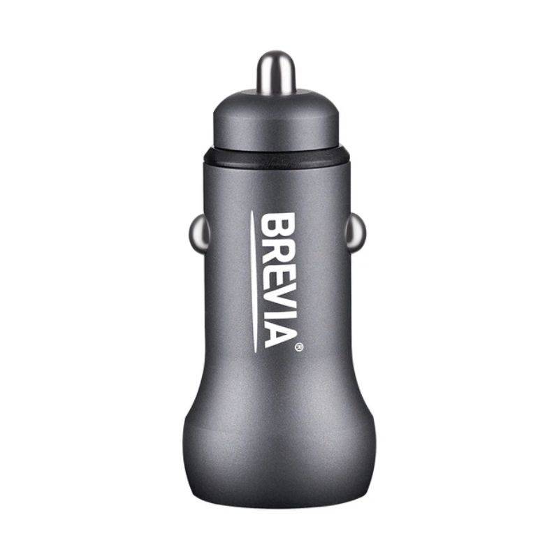 АЗУ 48W 1xUSB-C+1xUSB-A LED серый Brevia (60шт.) (46048SCUG)
