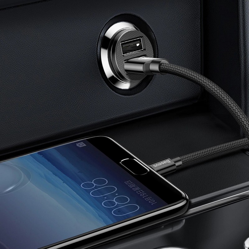 Автомобільний зарядний пристрій 3.1A Baseus 2USB Сріблястий (CCALL-ML01/02)