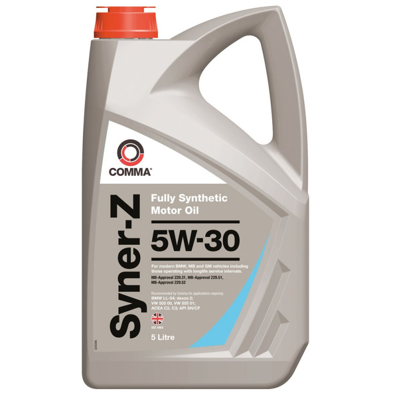 Моторна олива Comma SYNER-Z 5W-30 API SN, CF; ACEA C2, C3 5л (SYZ5L)