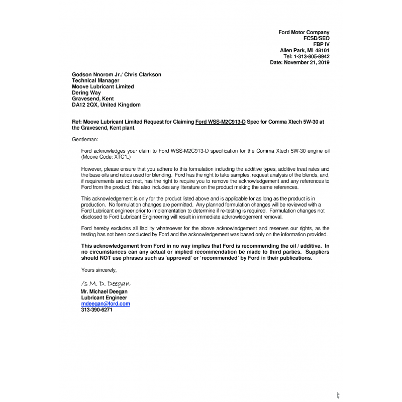 Моторна олива Comma XTECH 5W-30 API SL/CF ACEA A5/B5 5л (XTC5L)