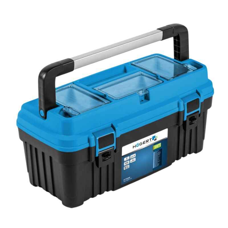 Кейс пластиковий для інструментів 25'' органайзер знімний металеві петлі Hogert (HT7G066)
