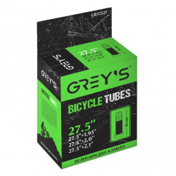 Велокамера на велосипед гірський MTB 27.5 дюймів Greys ніпель AV 48mm бутил (GR51327)