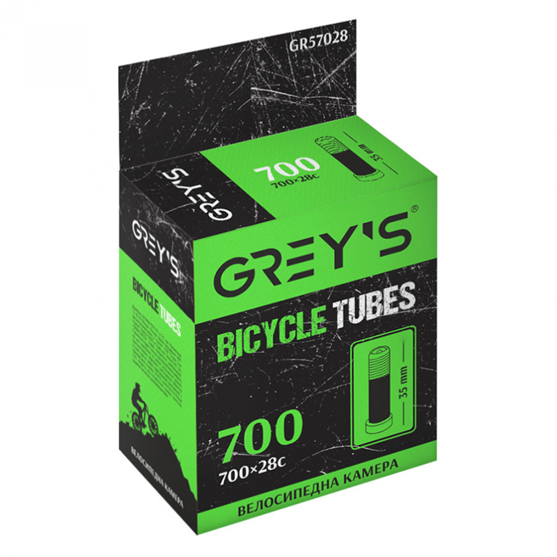 Велосипедна камера на велосипед гібрид 700с 28 дюймів Greys ніпель AV 35mm бутил (GR57028)