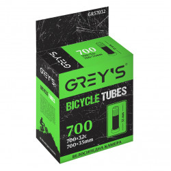 Велосипедна камера на велосипед міський 700с 28 дюймів Greys ніпель AV 35mm бутил (GR57032)