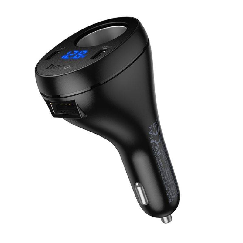 Автомобильное зарядное устройство Hoco Z61 17W 3.4А USB Type-C LED дисплей (Z61)