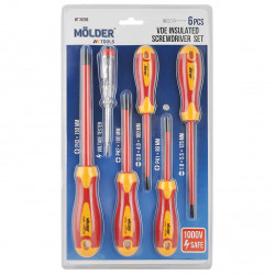 Набір викруток діелектричних PH/SL Molder 1000 В CrV 6150 6 шт магнітний накінечник (MT35206)