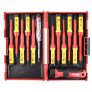 Набор отверток изолированных PH/PZ/SL/Torx Molder CrV 6150 VDE 1000 В с индикатором напряжения 13 шт (MT35213)