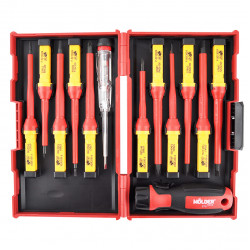 Набір викруток ізольованих PH/PZ/SL/Torx Molder CrV 6150 VDE 1000 В з індикатором напруги 13 шт (MT35213)