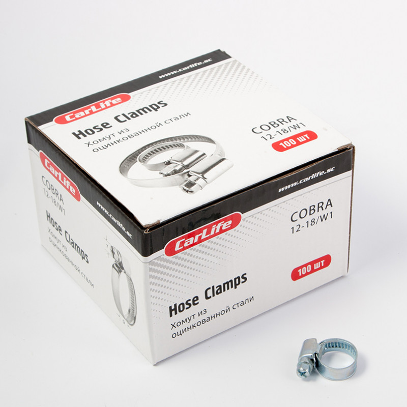 Хомут оцинкований 12-18мм Carlife (HC01218)