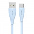 Кабель синхронізації Usams Type-C 3A Fast Charging Data Cable блакитний (SJ714USB03)