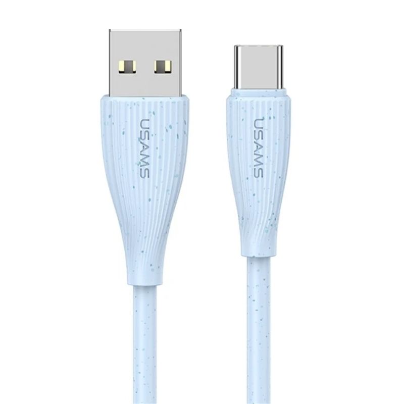 Кабель синхронізації Usams Type-C 3A Fast Charging Data Cable блакитний (SJ714USB03)