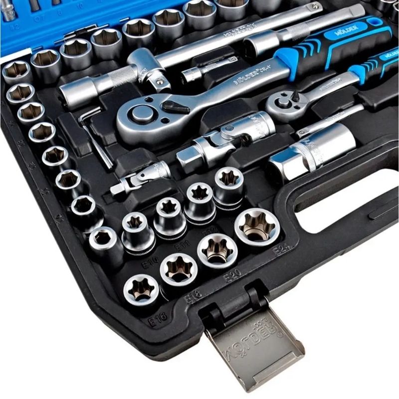 Набір інструментів 1/2″ 1/4″ 108шт 72T CrV Molder у кейсі (MT60108)