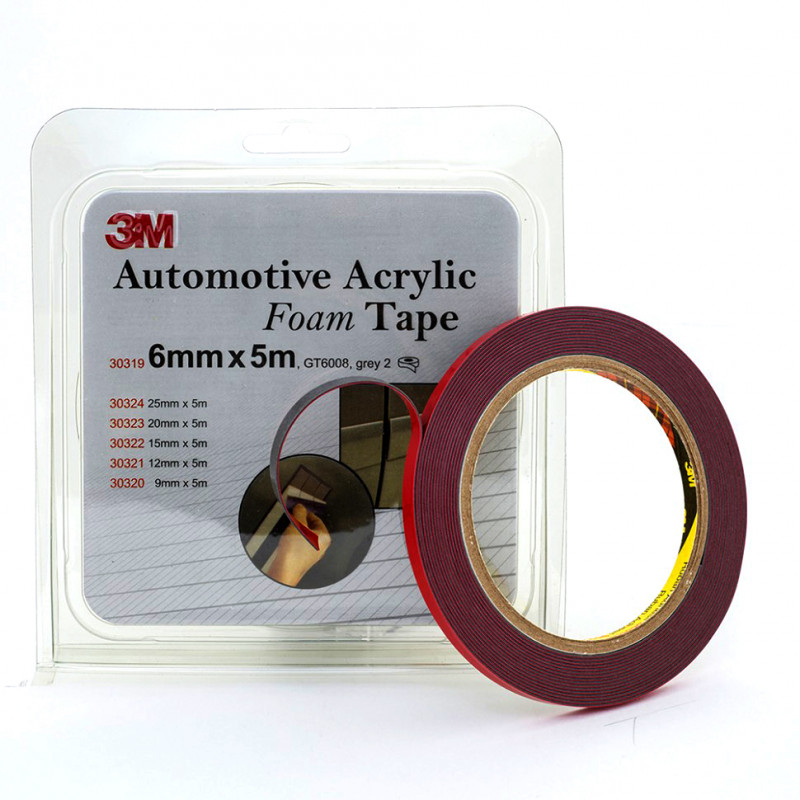 Скотч темно-сірий 6мм-5м 3M (2шт) (30319)