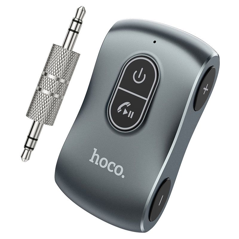 Аудіоадаптер універсальний HOCO Tour Car AUX BT Receiver E73 |BT5.0, TF, Mic, 10h| (grey)