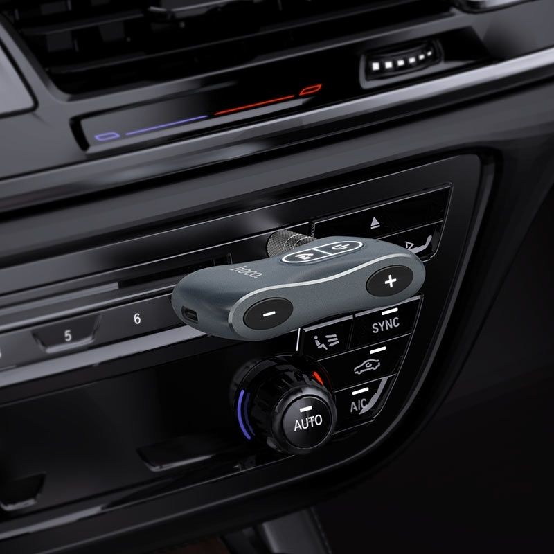 Аудіоадаптер універсальний HOCO Tour Car AUX BT Receiver E73 |BT5.0, TF, Mic, 10h| (grey)
