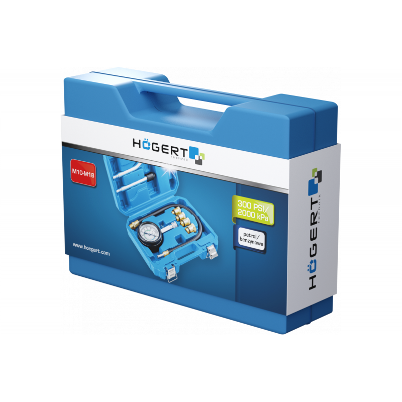 Компресометр для бензинових двигунів 8 шт Hogert (HT8G412)