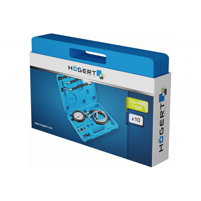 Тестер для вимірювання тиску палива 1 шт Hogert (HT8G416)