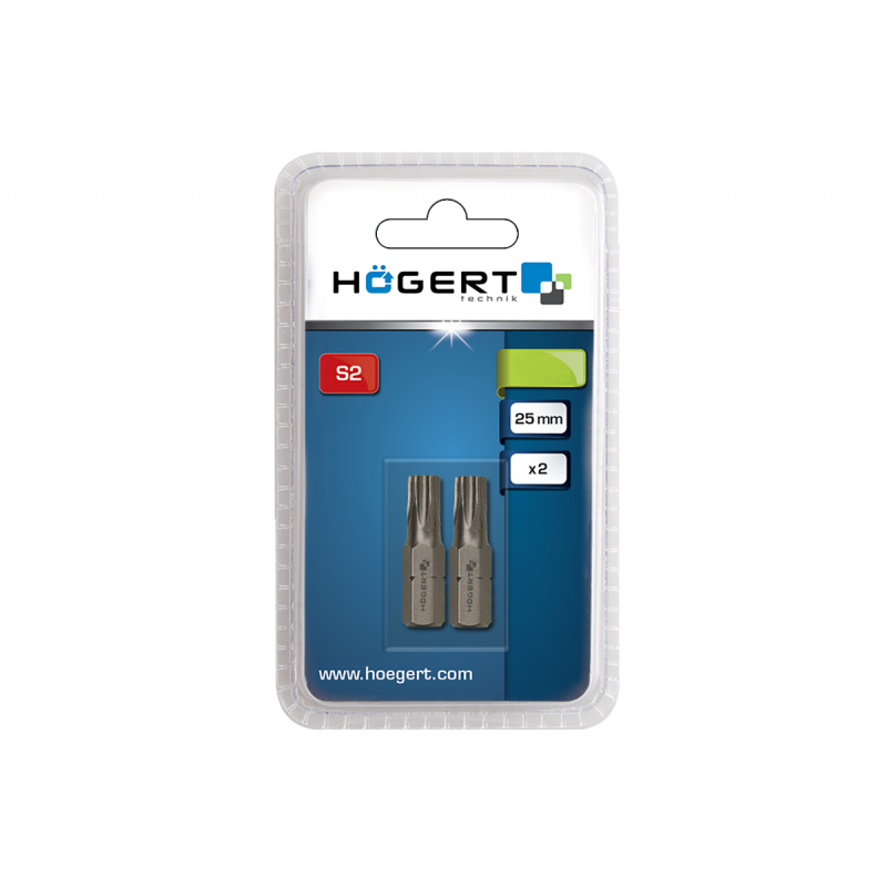 Біти TORX 30 25 мм сталь S2 2 шт Hogert (HT1S366)