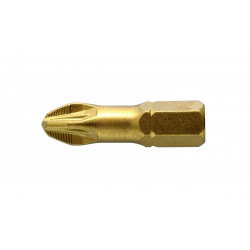 Біти PZ3 25 мм сталь S2 нітрид титану 5 шт пластикова коробка Hogert (HT1S386)