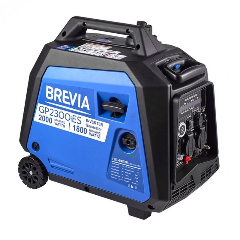 Генератор бензиновый инверторный 1,8 кВт BREVIA автозапуск с системой AVR 230В чистая синусоида (GP2300iES)
