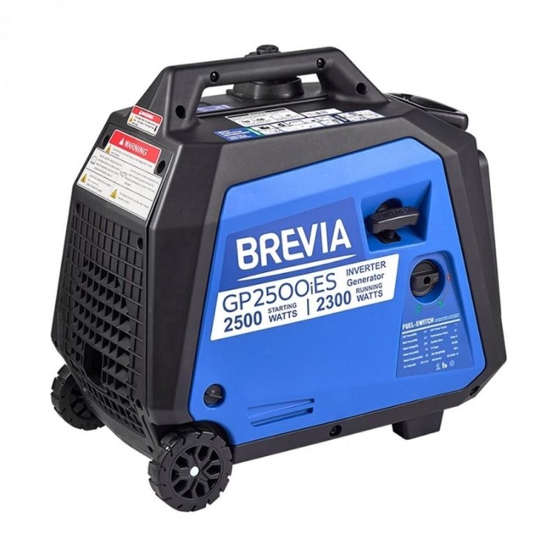 Генератор бензиновый инверторный 2,3 кВт BREVIA автозапуск с системой AVR 230В чистая синусоида (GP2500iES)