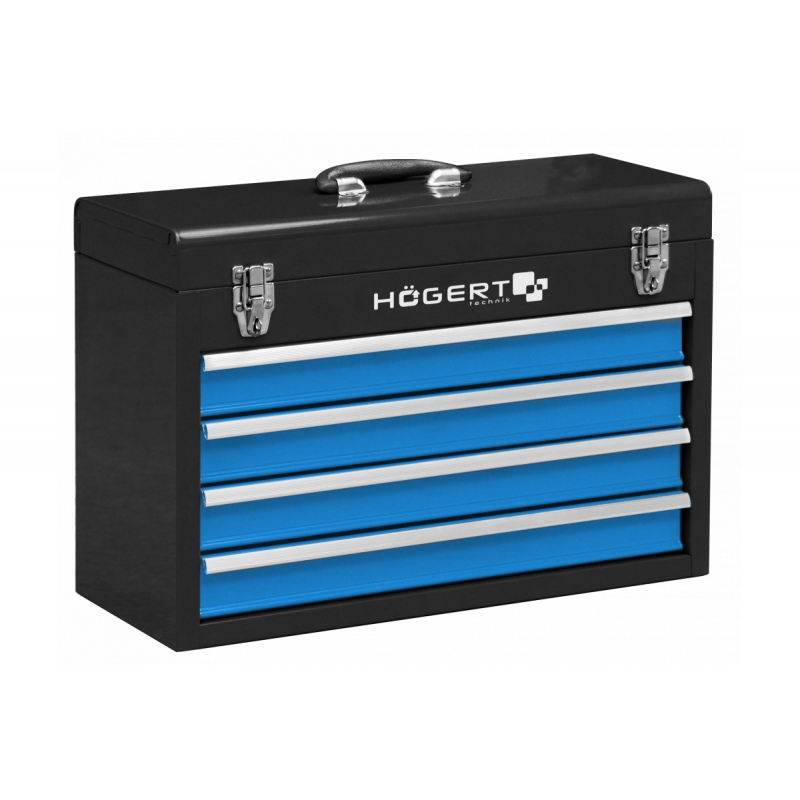 Ящик металевий інструментальний 4 висувні секції Hogert (HT7G075)