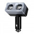 Адаптер автомобільний HOCO Smart dual cigarette lighter car charger Z65 |2DC, 240W| (black)