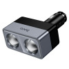 Адаптер автомобільний HOCO Smart dual cigarette lighter car charger Z65 |2DC, 240W| (black)