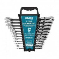 Ключі комбіновані з тріскачкою та карданом 8-19 мм Molder (MT57112)